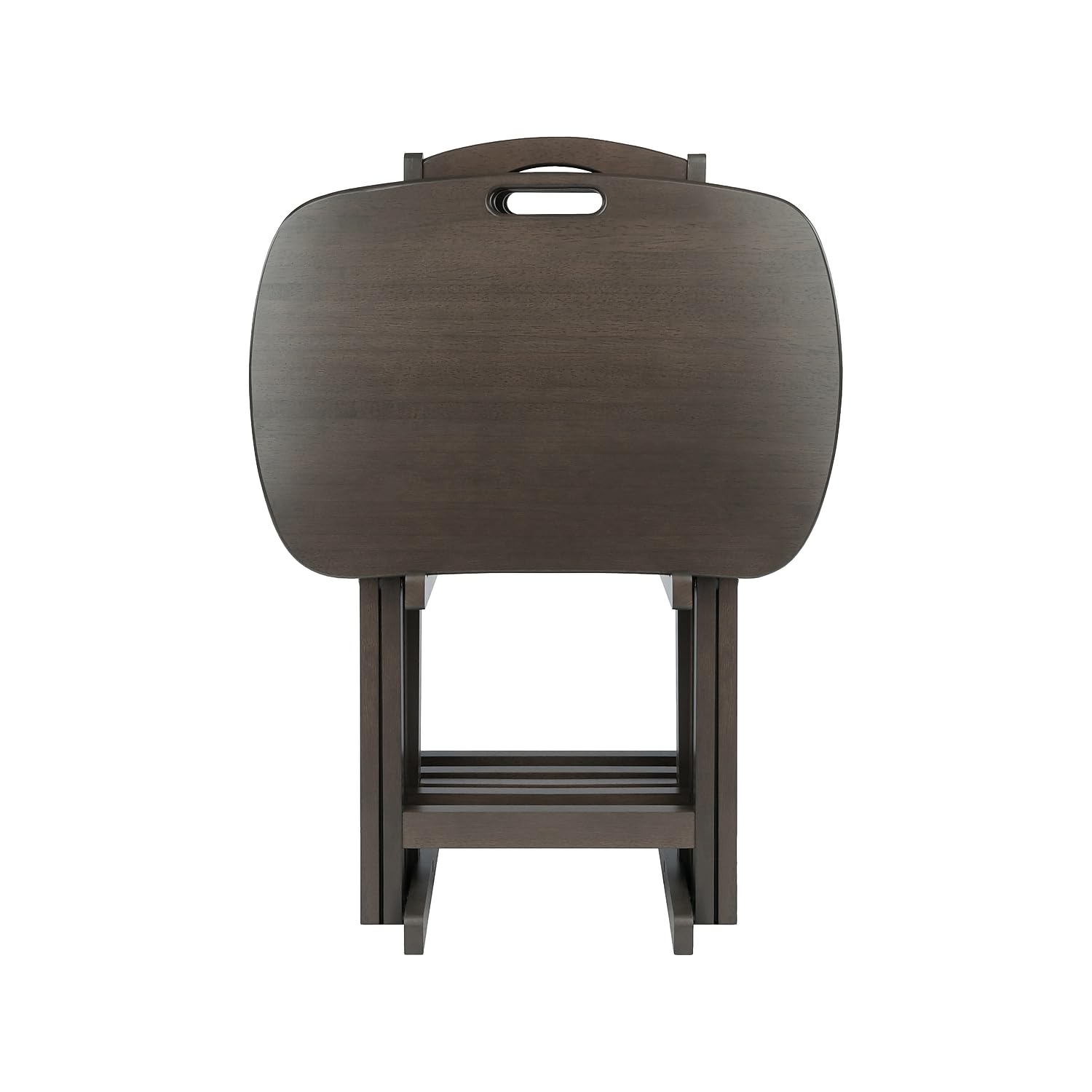 Winsome Lucca Snack Folding Table Set, 22.8-inch x 15.6-inch, Oyster Gray (16577)