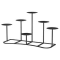 smtyle Christmas DIY 6 Fireplace Candle Candelabra Candleholder Mantle Decor for Flameless or Wax Pillar Candles Stand with Blac