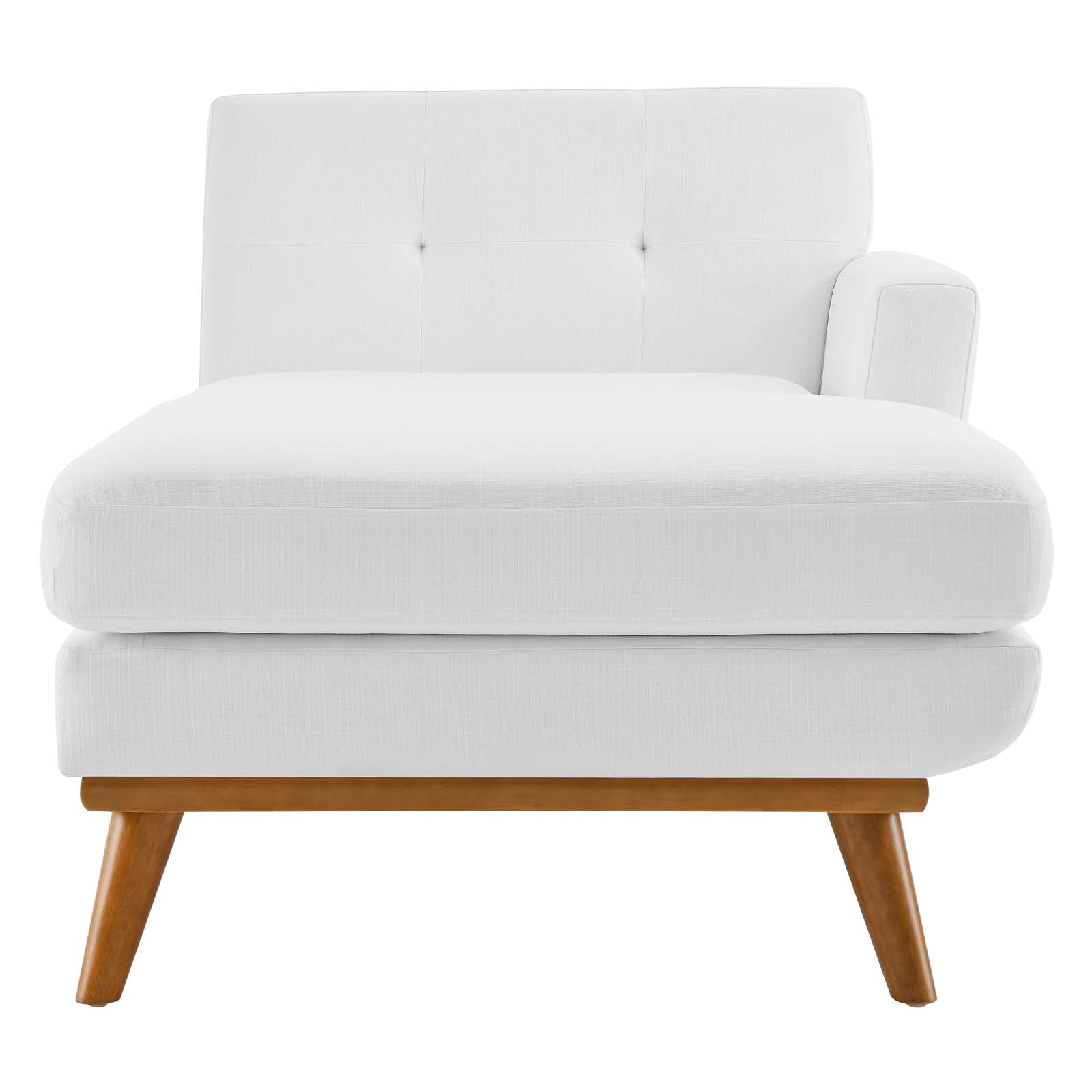 Modway Engage Facing Upholstered Fabric, Right-Arm Chaise, White