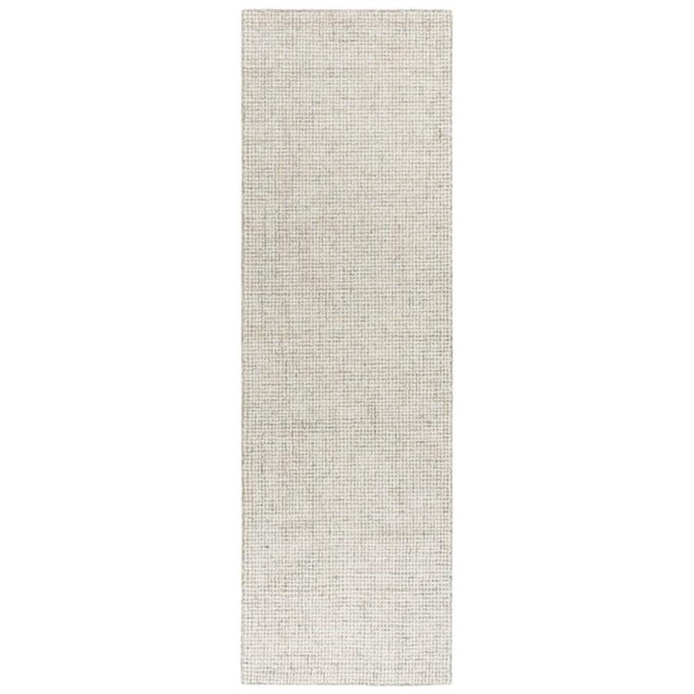 Overstock Alora Decor London 2'6&quot; X 8' Solid Beige/Gray/Rust/Blue Hand-Tufted Area Rug