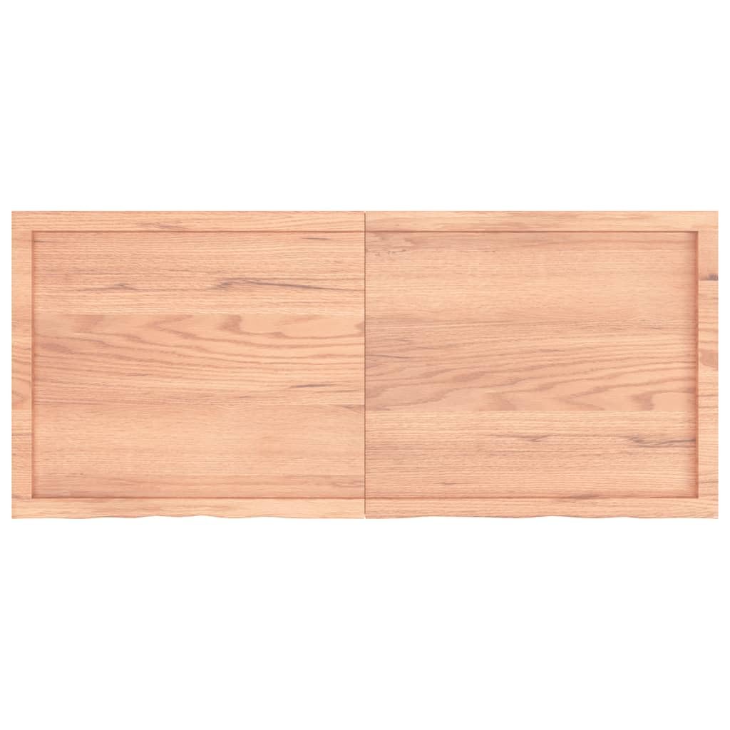 vidaXL Solid Oak Wood Table Top 55.1x23.6x(0.8-2.4) - Handmade with Live Edge, Treated Surface, Versatile, Foldable and Perfect for Dining Room, Office, Lounge Area