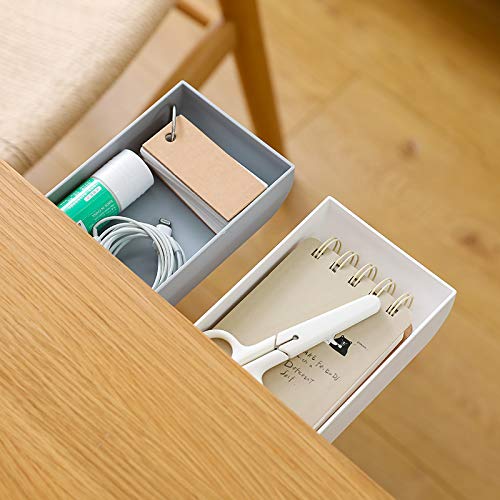Tutushop Under Table Drawer, Hidden Self-Adhesive Pencil Tray Drawer,Under Desk Holder Storage Box, Stationery Pencil Storage Dr