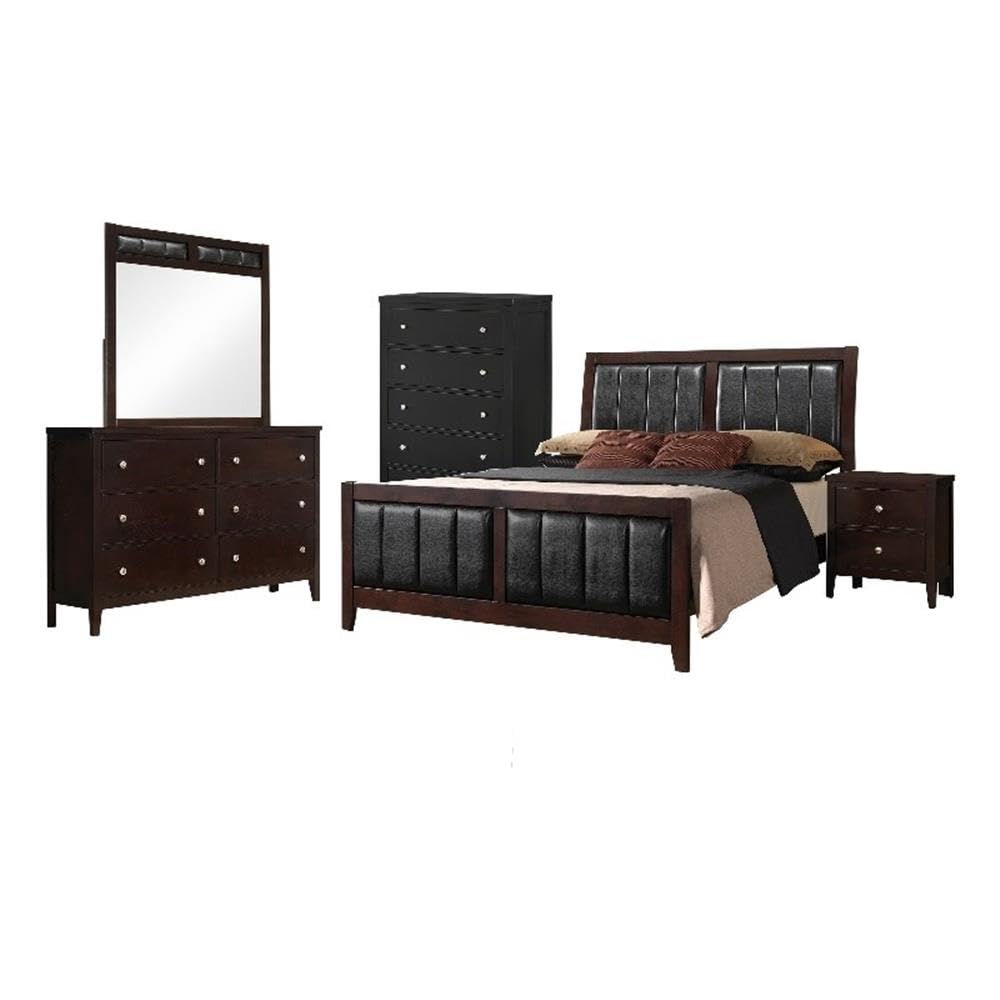 Coaster Carlton Queen Bed 5-Piece Set, Cappuccino