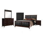 Coaster Carlton Queen Bed 5-Piece Set, Cappuccino