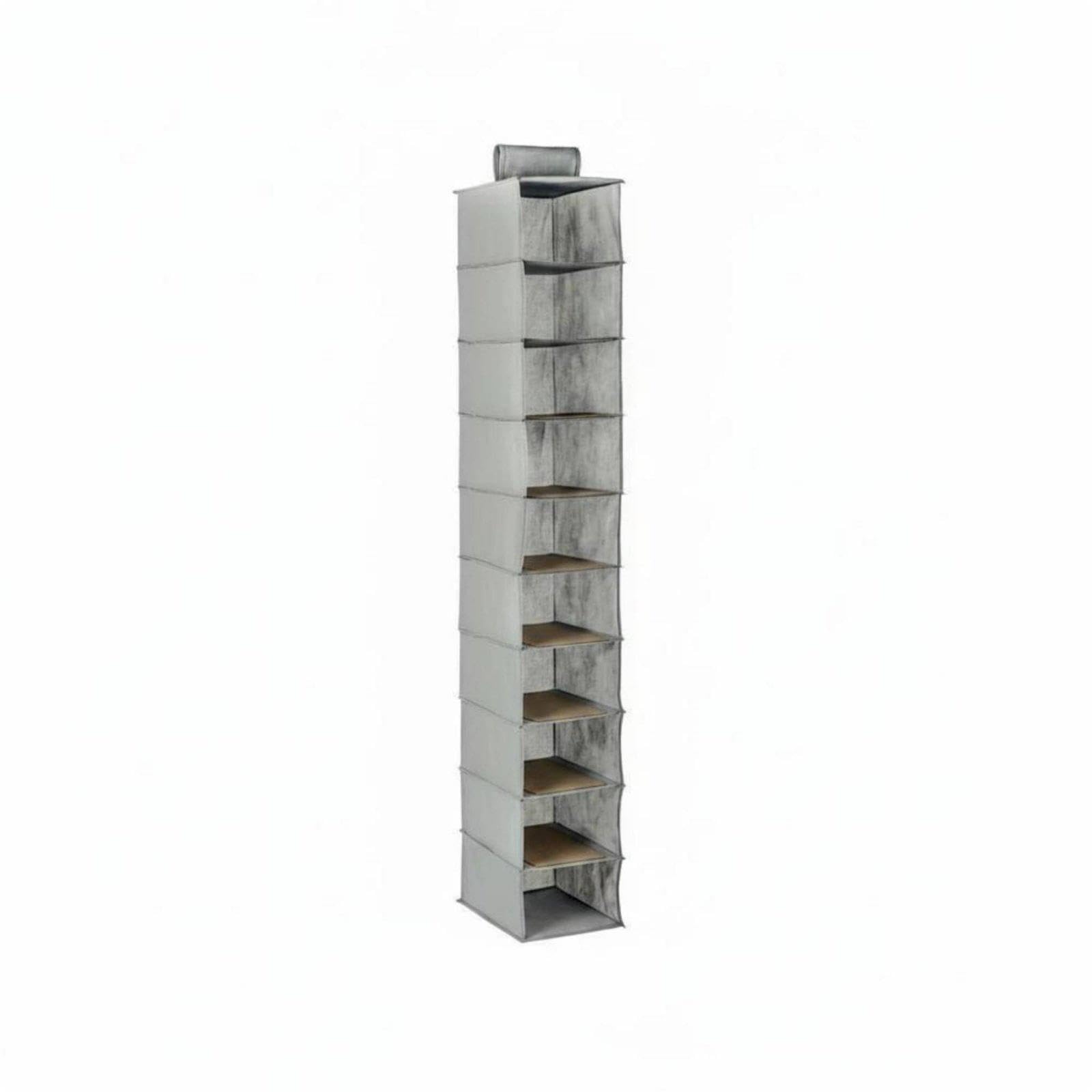 Calandis 10 Layer Hanging Storage Storage PouchSaving 10 Shelf Hat Organizer MultiCompartment Design For Closet, Wardrobe Gray