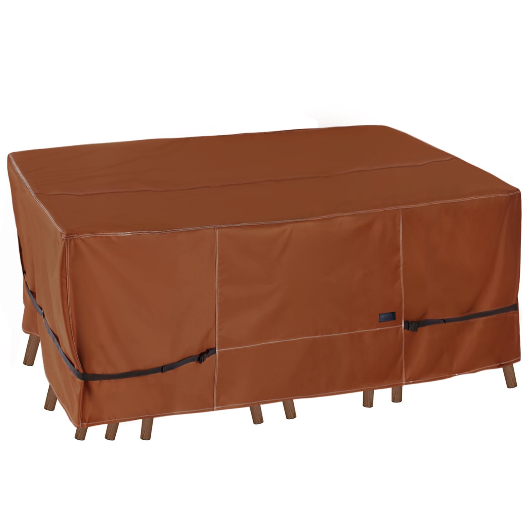 Nettypro Patio Table Cover Rectangular 105 X 75 Inch, 600D Heavy Duty Waterproof Outdoor Furniture Covers For Dining Table And C