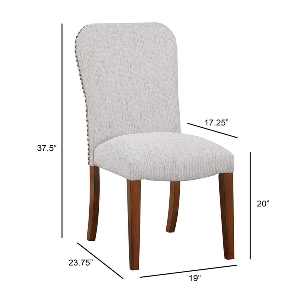Comfort Pointe Salina Performance Fabric Dining Chair In Sea Oat Beige Set Of 2