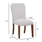 Comfort Pointe Salina Performance Fabric Dining Chair In Sea Oat Beige Set Of 2