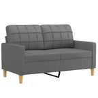 vidaXL 3-Piece Sofa Set in Dark Gray - Modern Design Fabric Seating with Cushions for Comfort and Style in Living Room Space