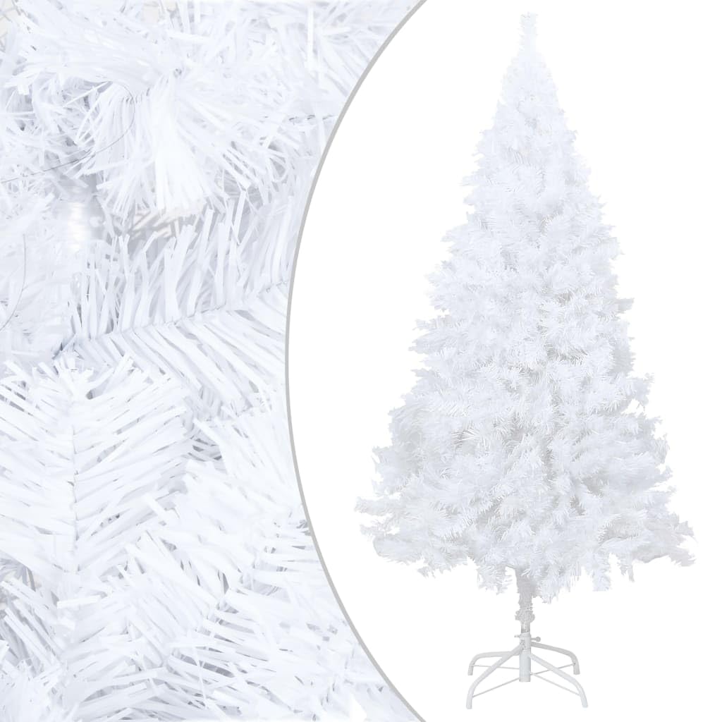 Vidaxl Artificial Christmas Tree With Thick Branches Home Living Room Office Christmas Ornament Decor Xmas Holiday Decoration White 7 Ft Pvc