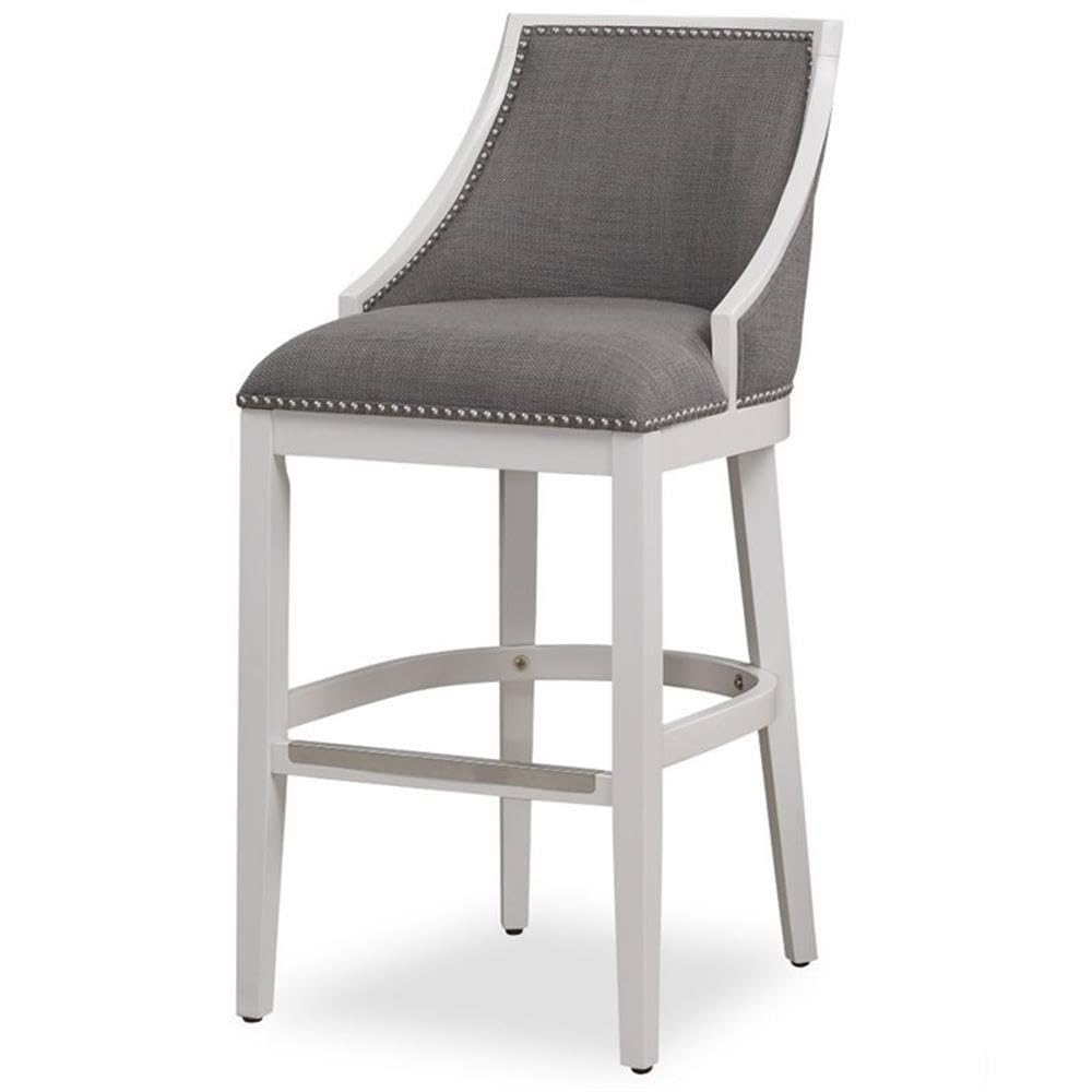 American Woodcrafters Lanie 26-Inch Stationary White Wood Counter Bar Stool