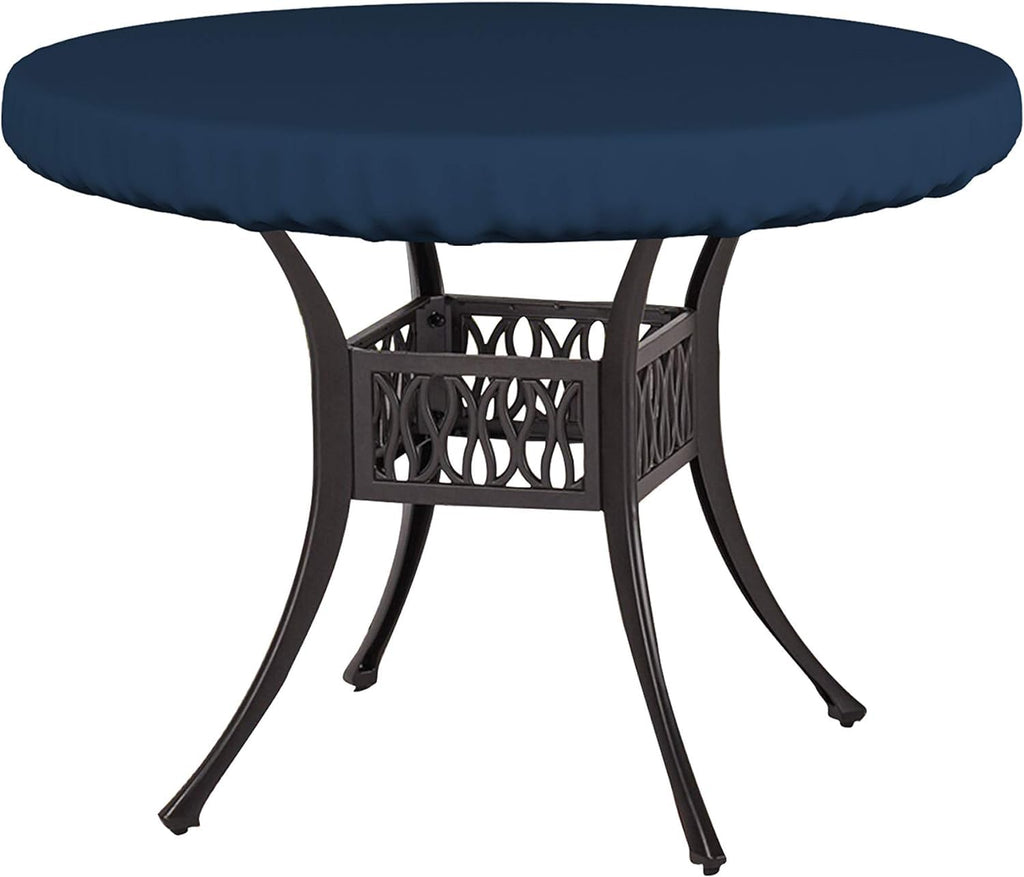 Covers & All Round Table Top Cover, 12 Oz Waterproof Uv & Weather Resistant Patio Table Cover, Outdoor Table Cover For Patio Outdoor Furniture & Coffee Table (30' Dia X 4' H Inches, Blue)