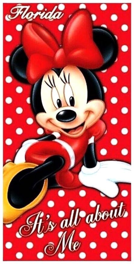 Disney Minnie Mouse Its All About Me Florida Beach Towel