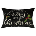Ogiselestyle Have Yourself A Merry Little Christmas Throw Pillow Cover, 12 X 20 Inch Winter Christmas Holiday Farmhouse Cushion