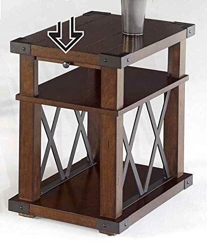 Progressive Furniture Landmark Chairside Table, Vintage Ash