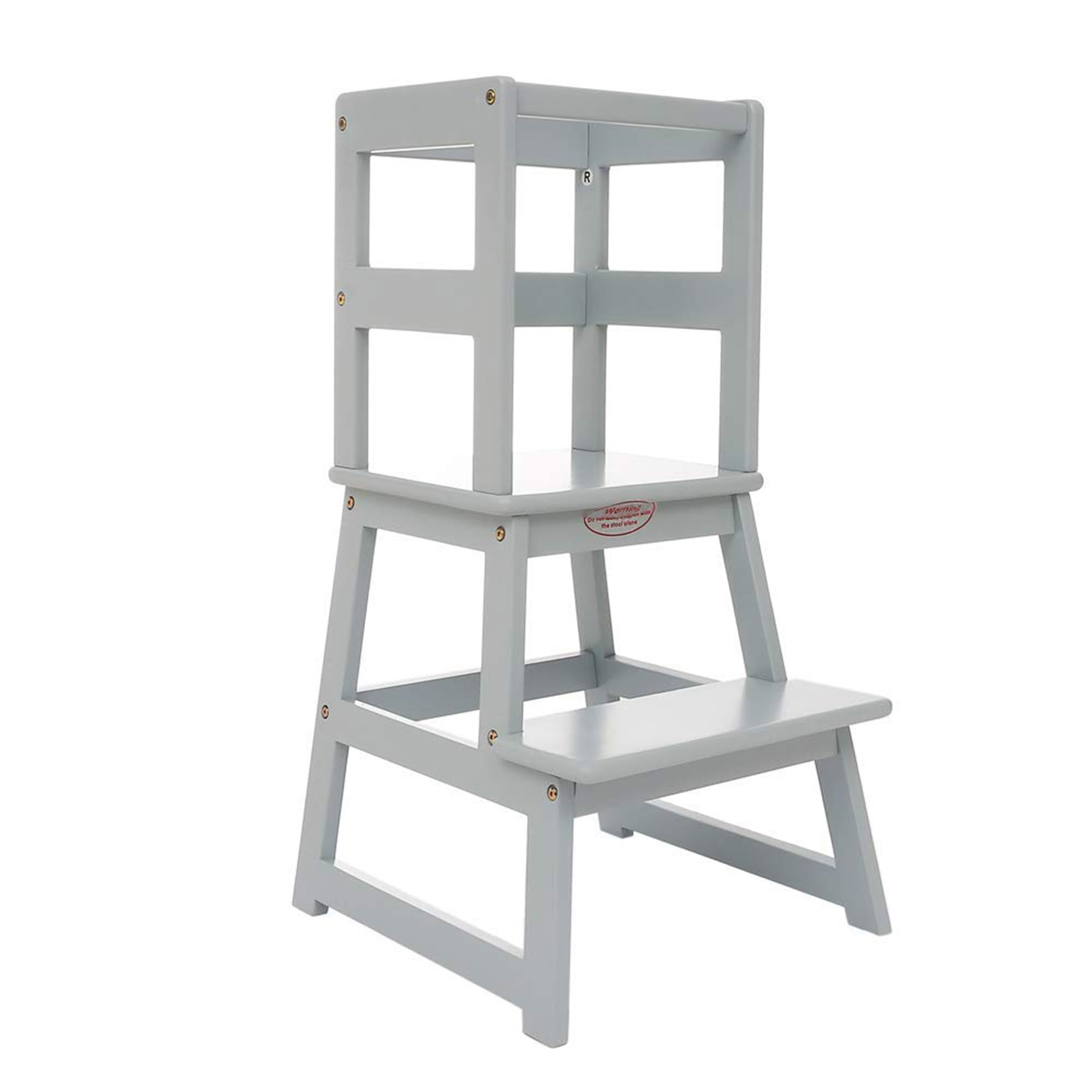 SDADI Kids Kitchen Step Stool Holds up to 150 Pounds with Safety Rail, Wide Platform Design, 4 Anti Slip Strips for 18 to 36 Mon