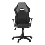 Monarch Specialties 7329, Adjustable Height, Swivel, Ergonomic, Armrests, Computer Desk, Work, Pu, Metal, Office Chair-Gaming Black Grey Leather-Look, 25.5&Quot; L X 25&Quot; W X 42&Quot; H