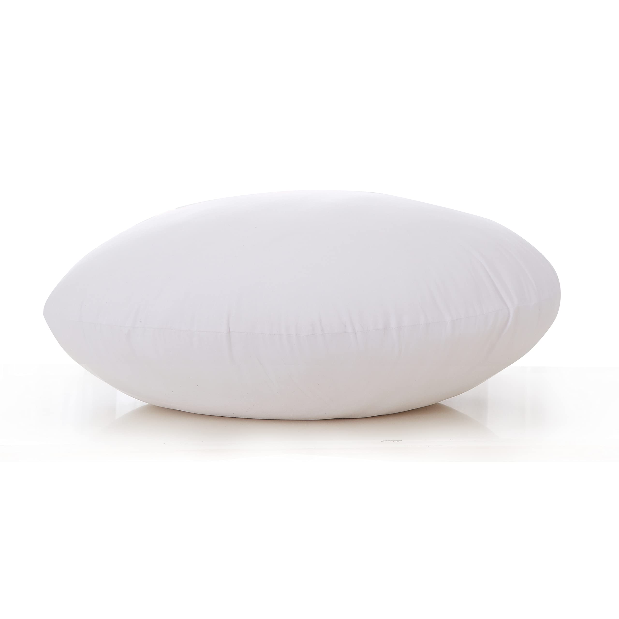 Acanva Throw Pillow Insert Premium Stuffer Sham Square Form For Decorative Cushion Bed Couch Sofa Chair, 32 Inch Diameter(1 Count), White