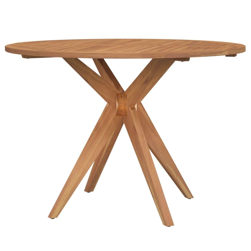 vidaXL Patio Table Round 43.3inchx29.5inch Solid Wood Acacia