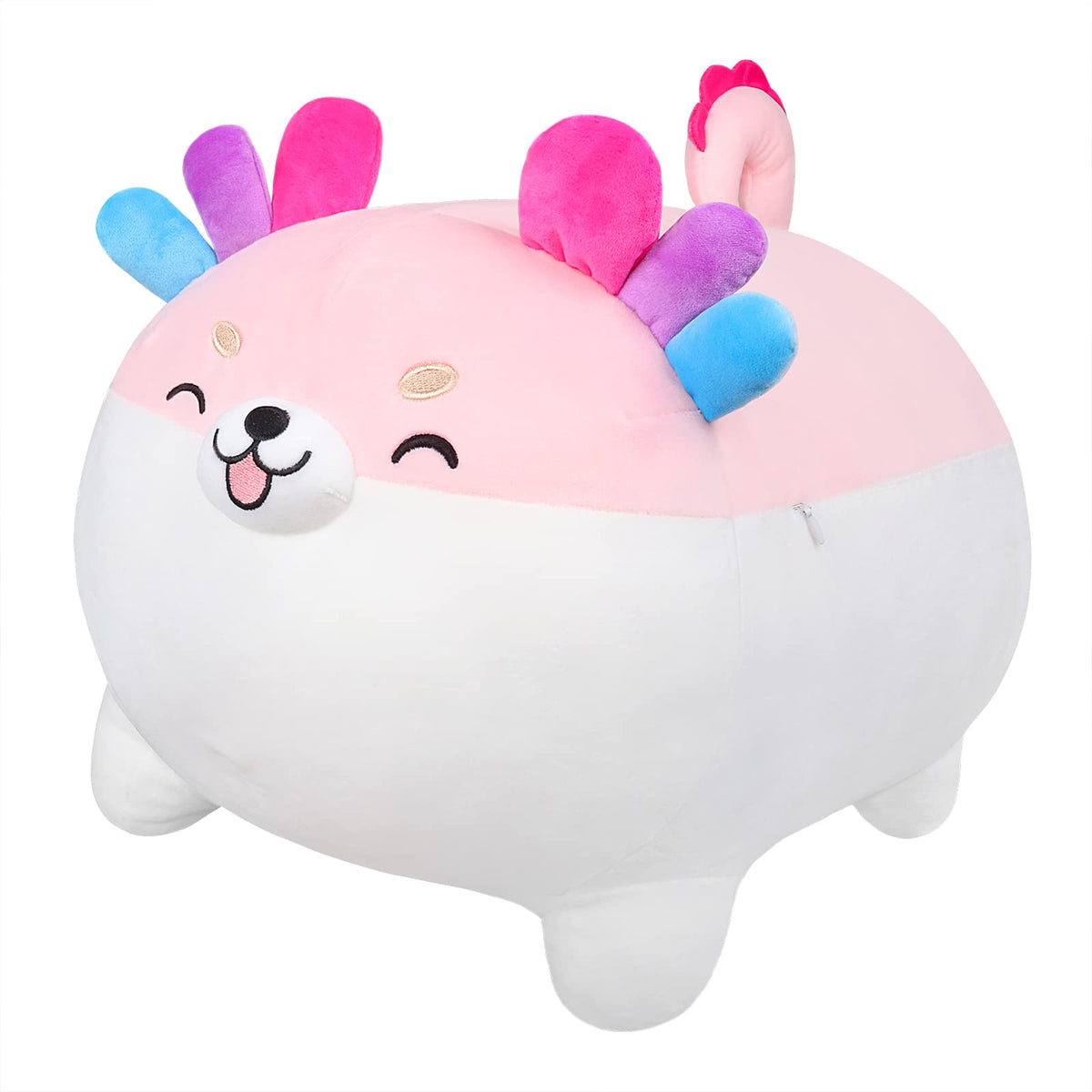 Auspicious beginning 19.6' Axolotl Shiba Inu Plush Toy Anime Axolotl Corgi Kawaii Plush Pillow Soft Cute Smiling Dog Plushies, 