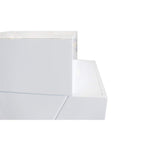 Best Master Poplar Wood Right-Facing Bedroom Nightstand In White/Black