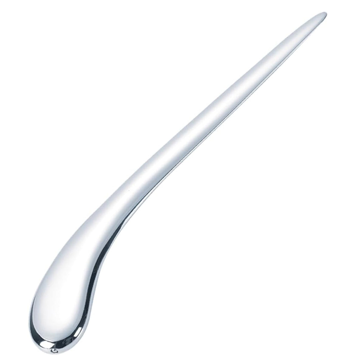 Natico Originals Non-Tarnishing Silver Contemporary Home And Office Desktop Letter Opener, Sleek Curved Edge Comfortable Grip, P