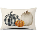 Gtext 20X12 Inch Fall Throw Pillow Cover Buffalo Check Pumpkin Cushion Cover Autumn Decor Fall Pumpkins Pillow Cover Lumbar Pill