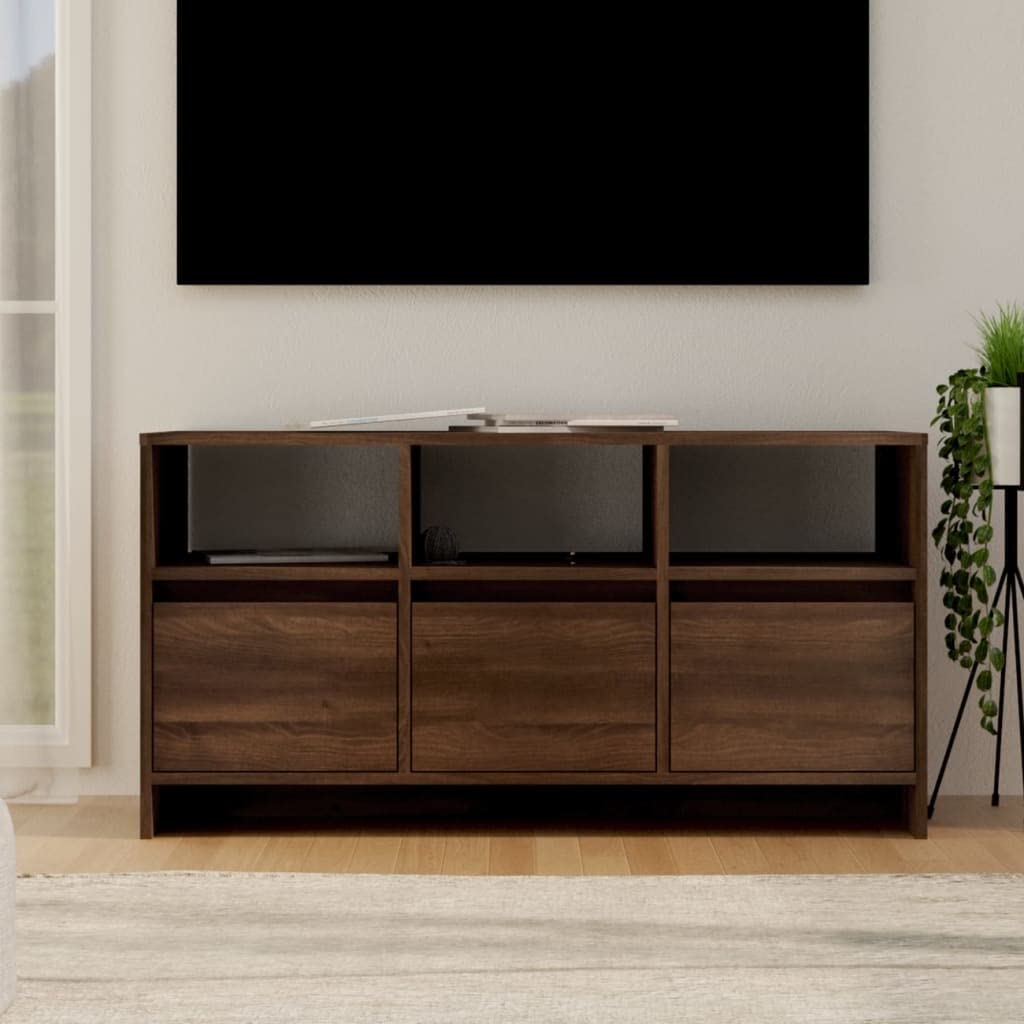 vidaXL TV Cabinet Brown Oak 40.2&quot;x14.8&quot;x20.7&quot; Engineered Wood