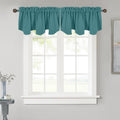 Nicetown Blackout Window Valance For Nursery - Home Decoration 52 By 18 Inches Rod Pocket Scalloped Window Treatment Tier For La