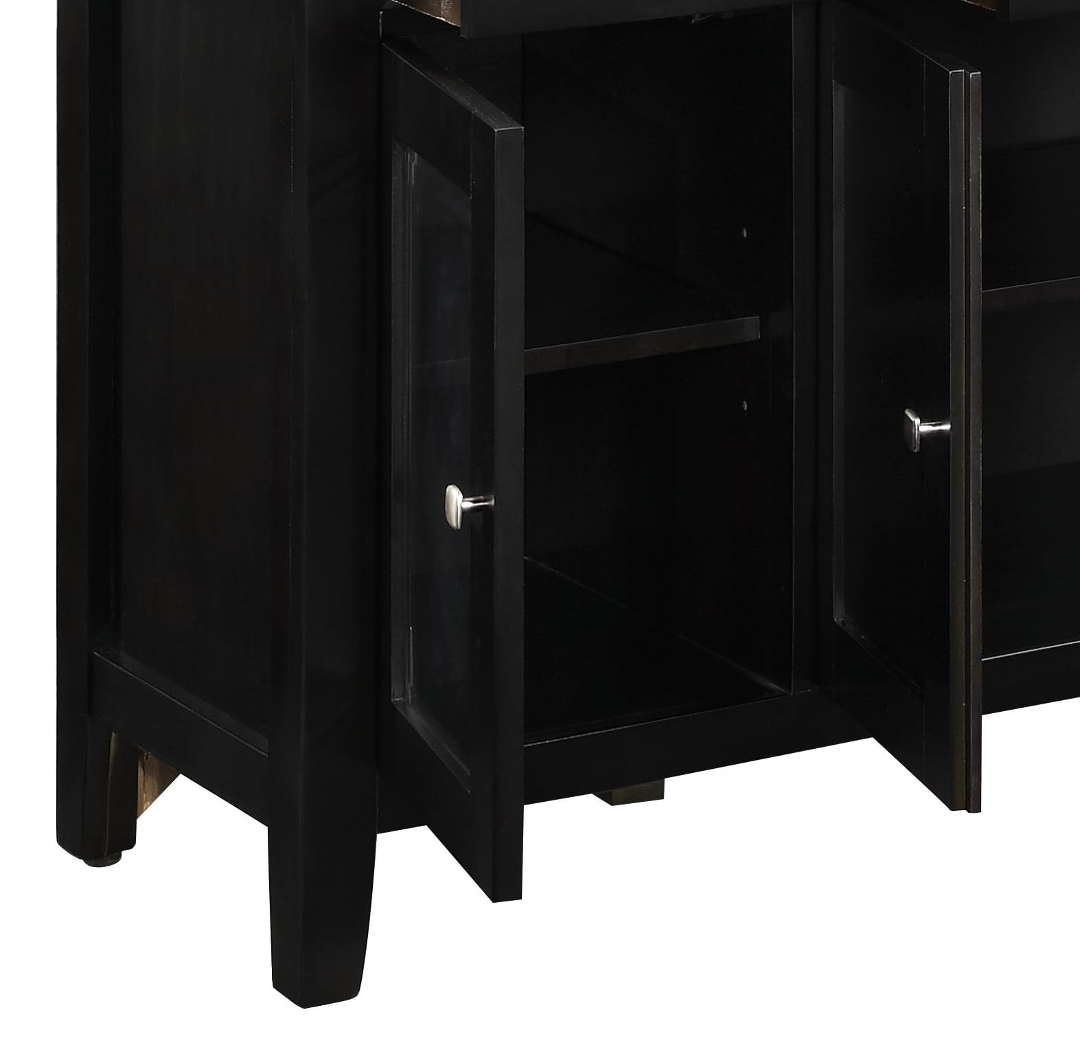 Acme Hussein Server in Marble & Black Finish