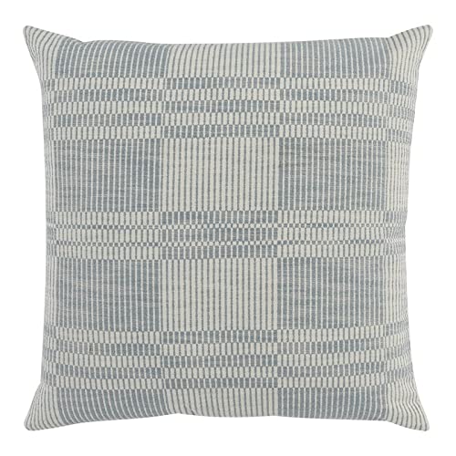 Kosas Home Nieve 22&quot; Square Transitional Cotton Throw Pillow In Sandy Blue