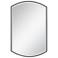 Uttermost Shield Satin Black 24 x 38 Wall Mirror