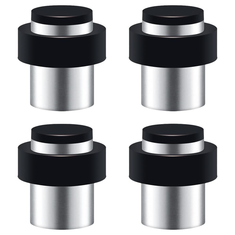 Door Stopper Stainless Steel Cylindrical Floor Wall Door Stop 1.8' Pack Of 4
