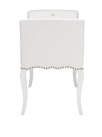 Baxton Studio Wholesale Interiors Kristy Modern & Contemporary Faux Leather Classic Seating Bench, White