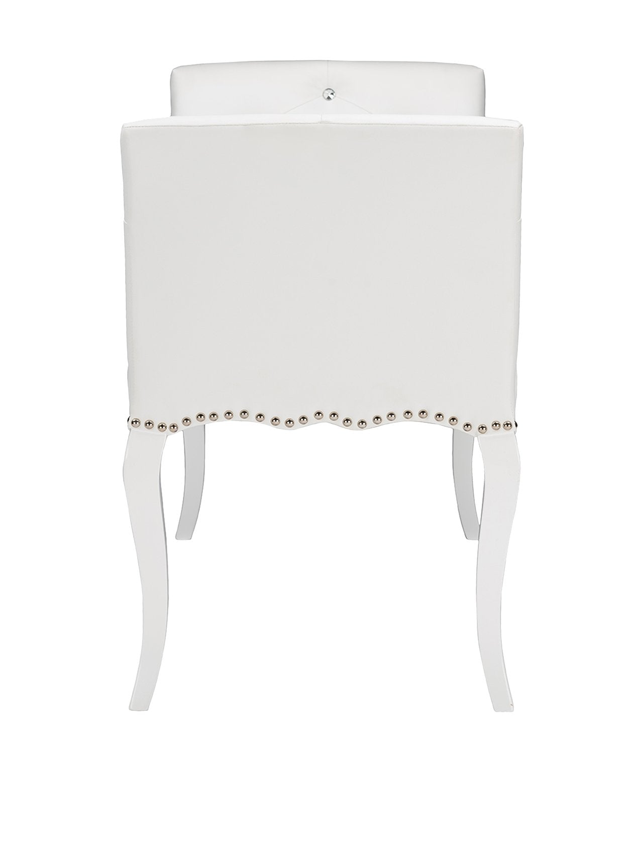 Baxton Studio Wholesale Interiors Kristy Modern & Contemporary Faux Leather Classic Seating Bench, White