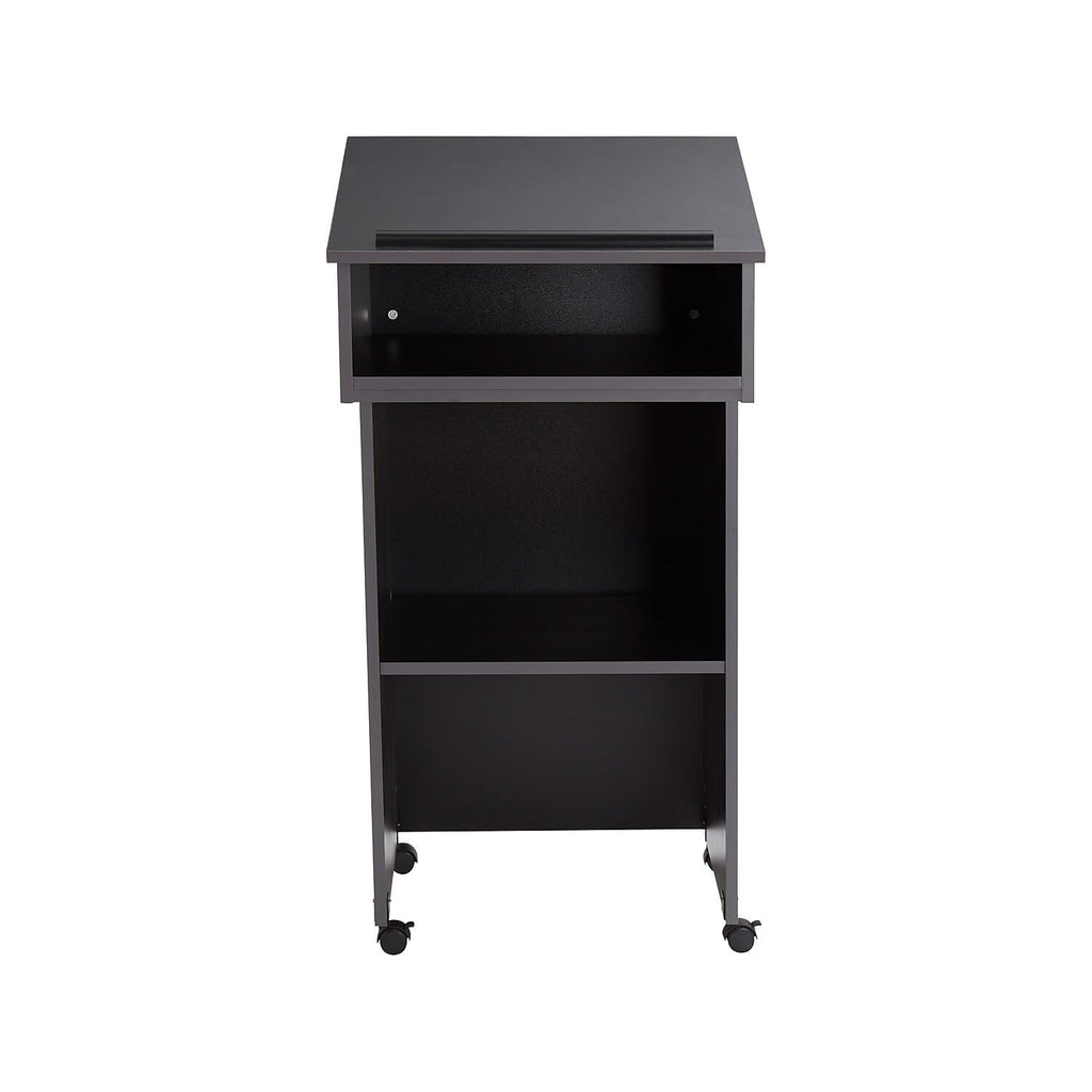 Oklahoma Sound Combo 47.5-Inch Portable Lectern, Black/Charcoal (22-112-Bk)