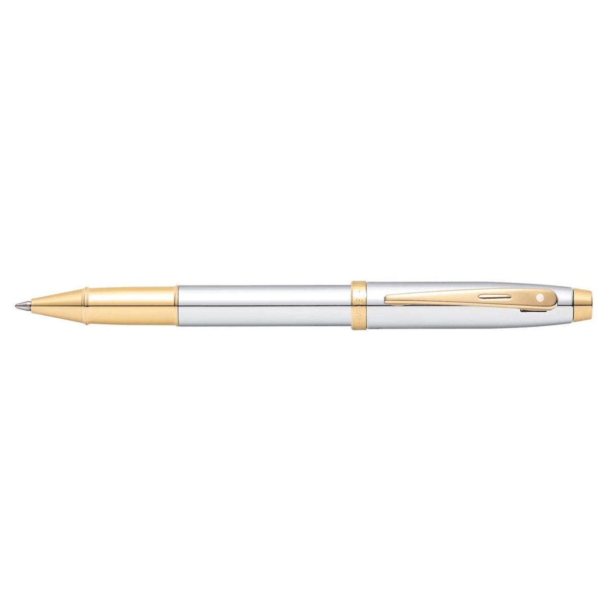 Sheaffer 100 Chrome Rollerball Pen With Gold Tone Trim
