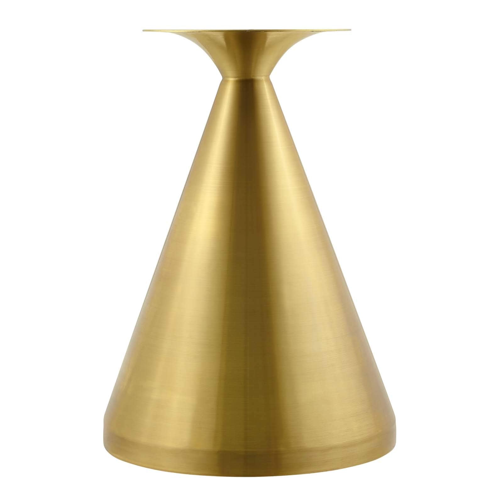 Modway Tupelo Round 36&quot; Dining Table in Gold White