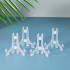 Artliving 3'' Clear Plastic Stand Cookie Holder Display Stand Place Card Holder Display Easels At Weddings, Birthday Party(24 Pa