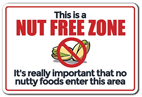 This Is A Nut Free Zone Decal Allergy Nuts Food Area Warning | Indoor/Outdoor | 12' Tall