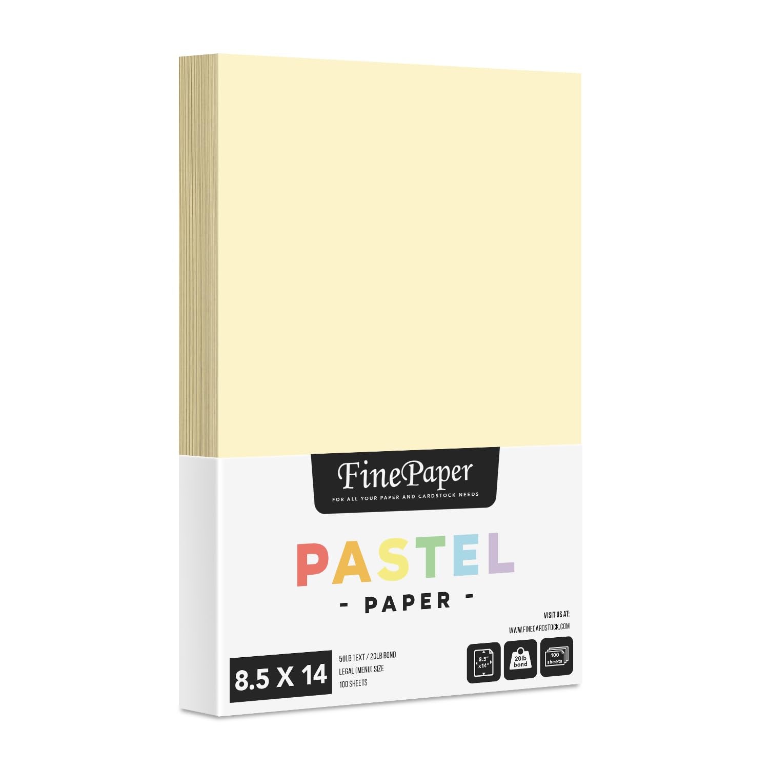 Ivory Pastel Colored Menu Paper - 8.5' X 14' (Legal Size) - For Documents, Announcements, Menus Arts And Crafts | Bulk Pack Of