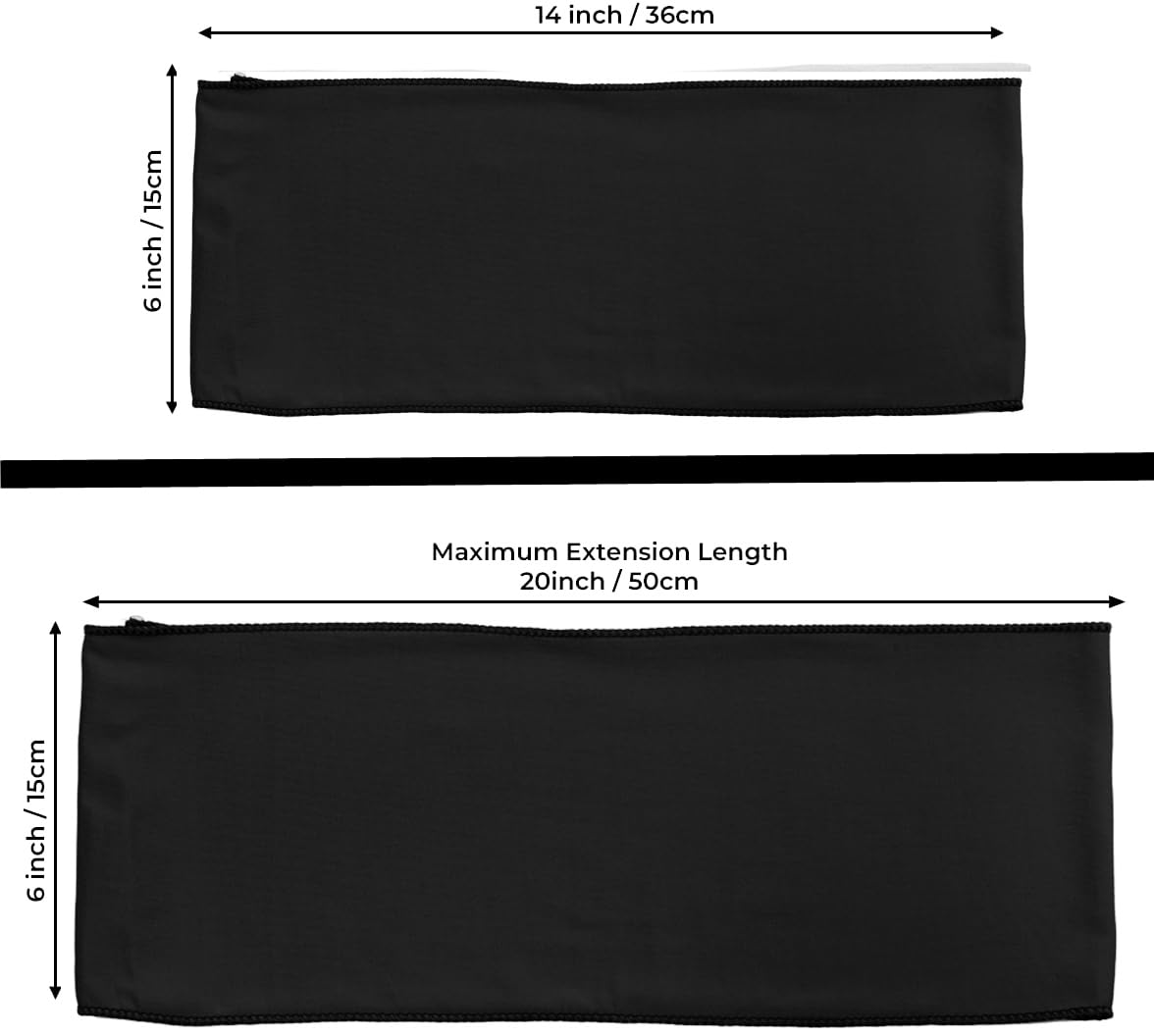 Mds Pack Of 100 Spandex Chair Sashes Bow Sash Elastic Chair Bands Ties Without Buckle For Wedding And Events Decoration Spandex Slider Sashes Bow - Black