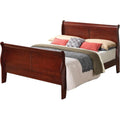 Glory Furniture Louis Phillipe Queen Sleigh Bed In Cherry