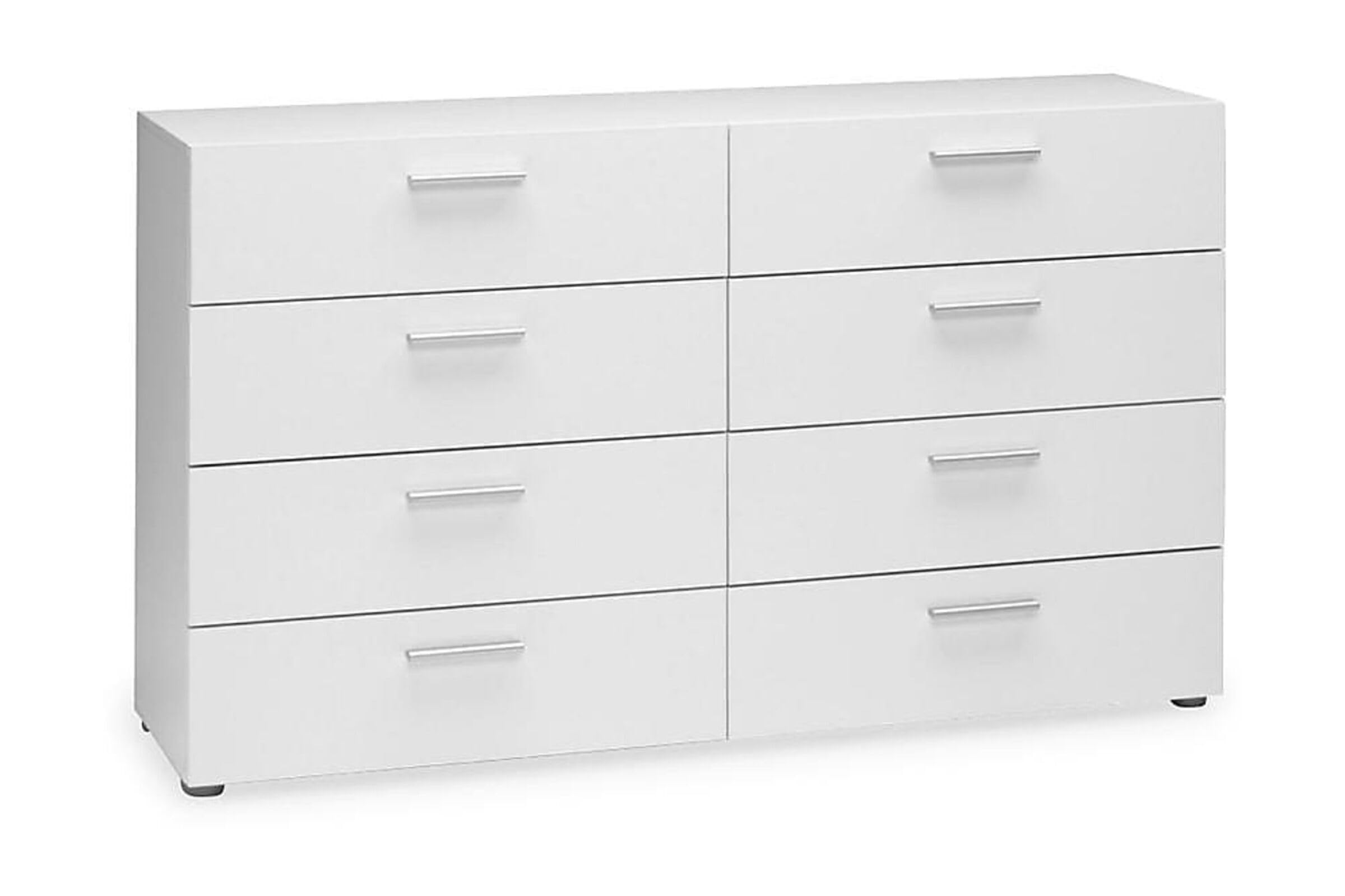 Austin 8 Drawer Double Dresser, White