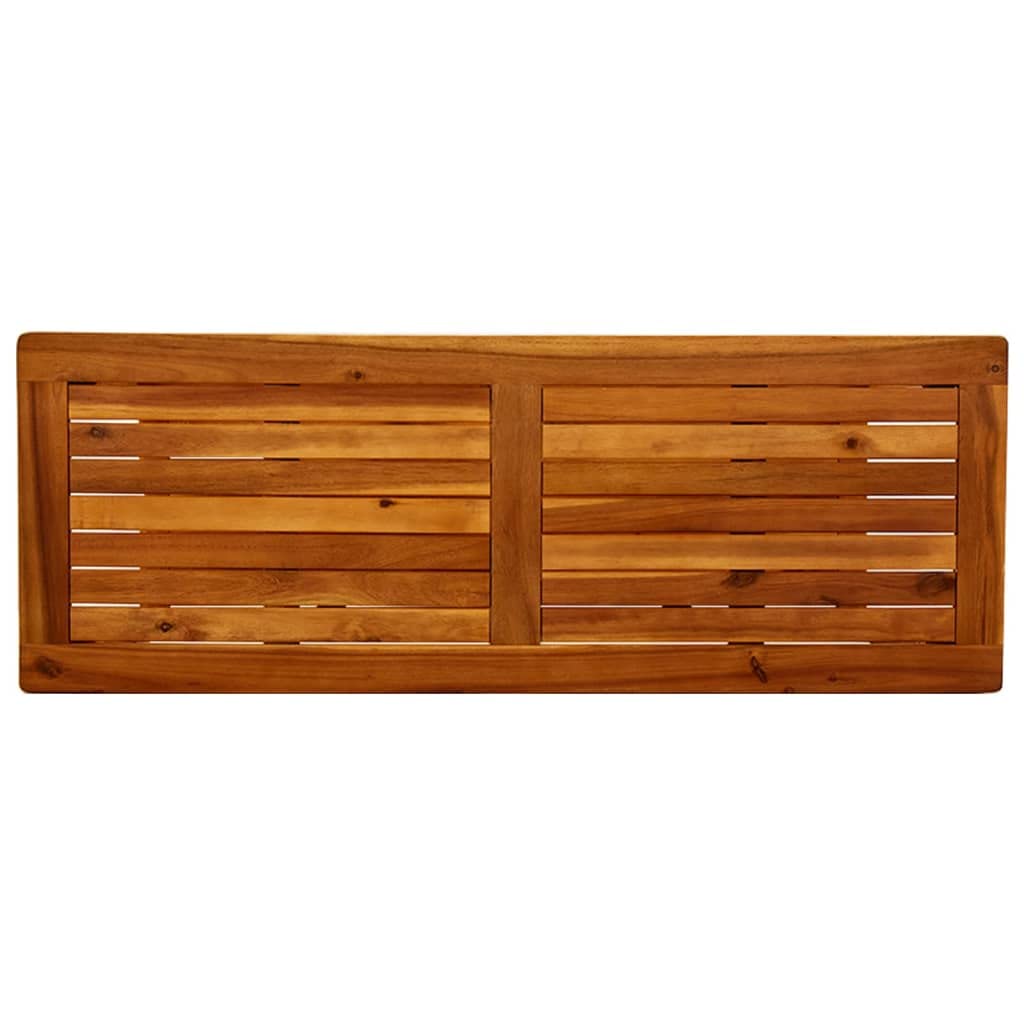 vidaXL Solid Acacia Wood Patio Console Table - Entryway Accent Hallway Table with Storage Shelf 43.3"x15.7"x29.5"