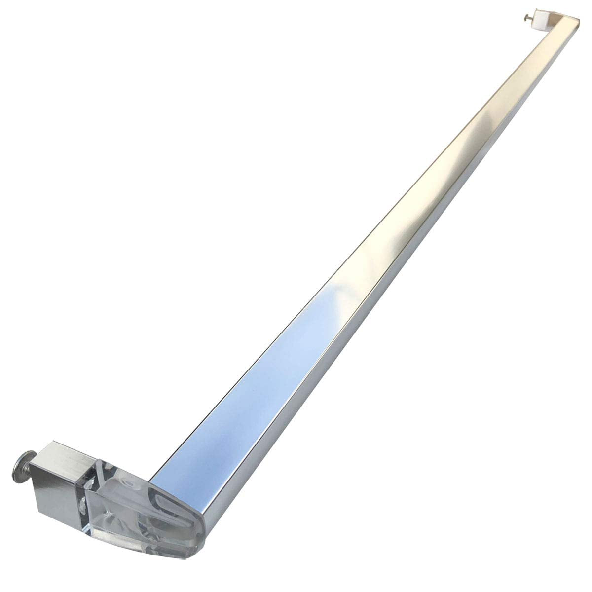 Gordon Glass 30 Long Chrome Framed Sliding Shower Door Towel Bar with Clear Acrylic Brackets