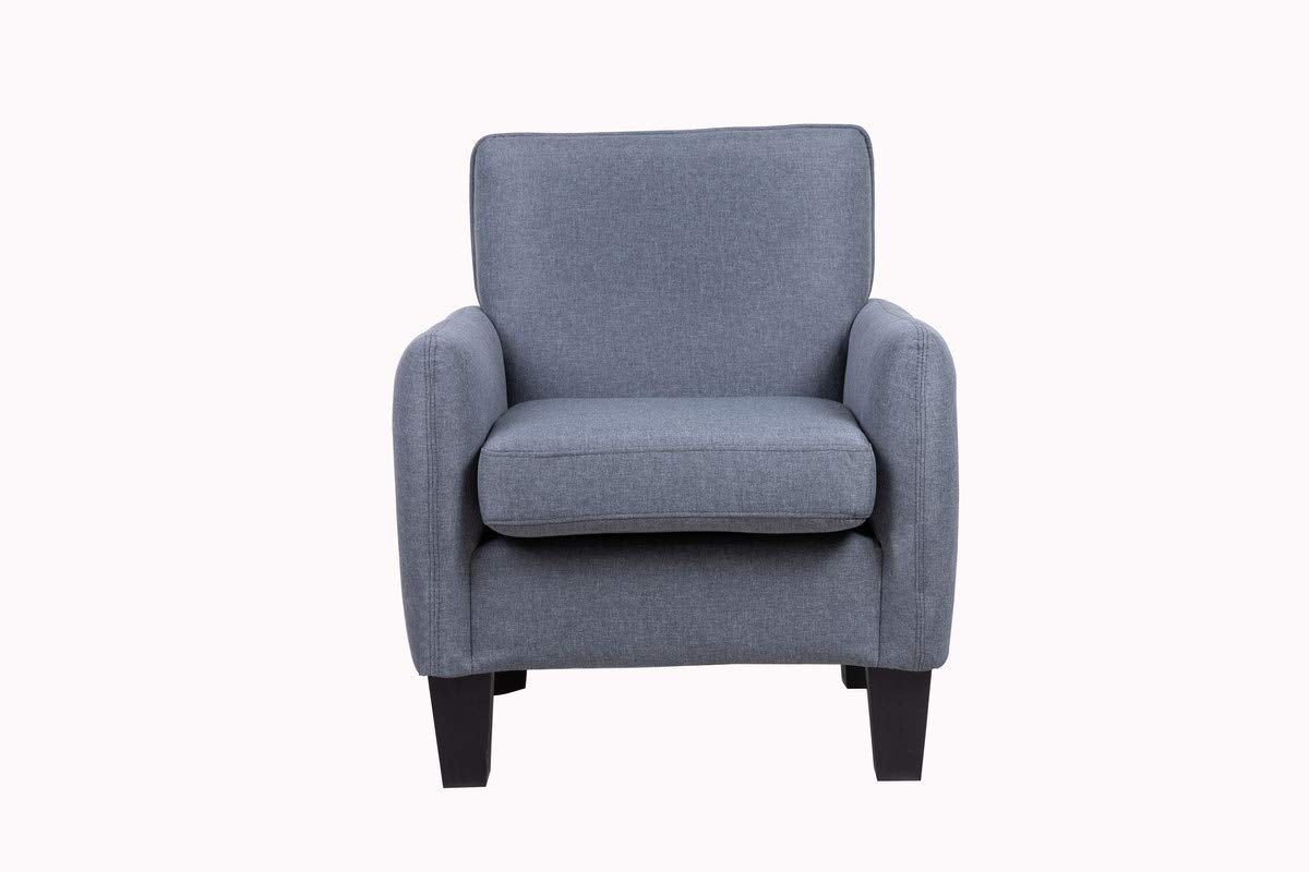 Lilola Home Mia Dark Gray Linen Accent Armchair