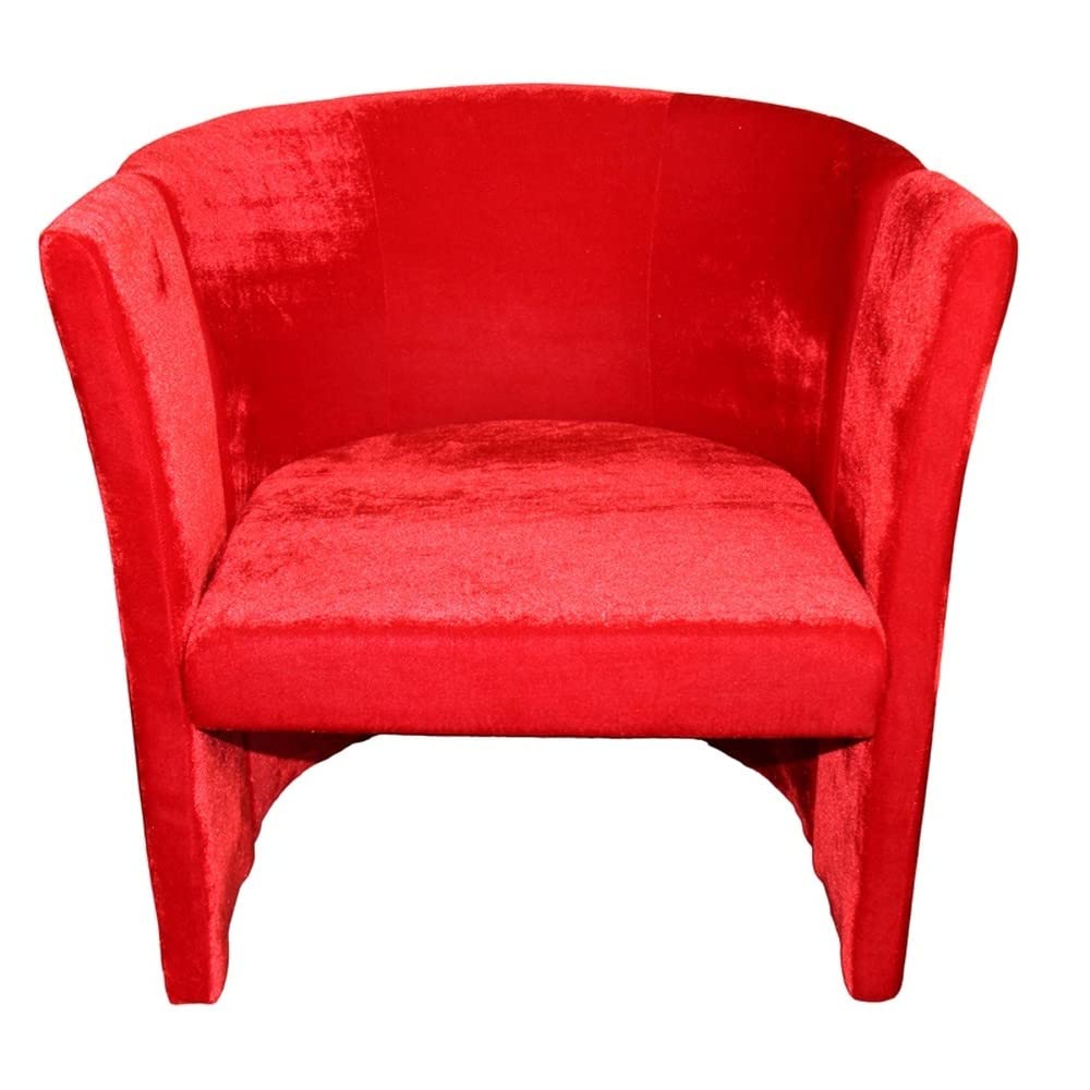 HomeRoots Wood, Polyurethane Foam: 97%, Polyester Fabric: 3% 25' Luxurious Wood and Red Microfiber Folding Chair