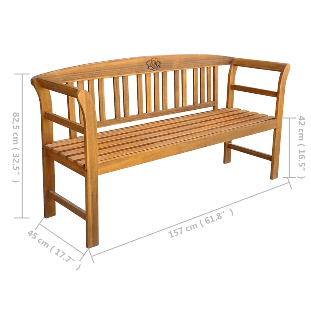 Patio Bench with included Cushion - Thumbnail 2