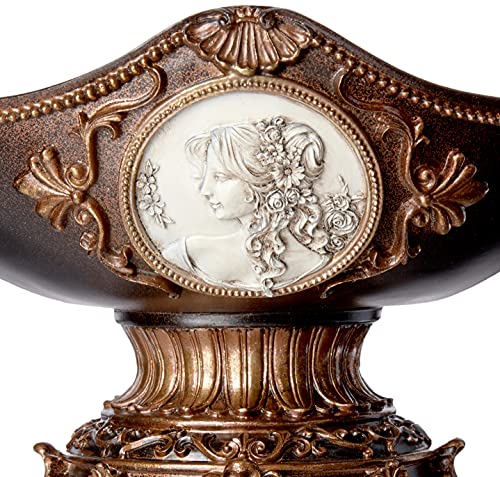 Ok Lighting Grecian Decorative Fruit Bowl, 8.0", Bronze